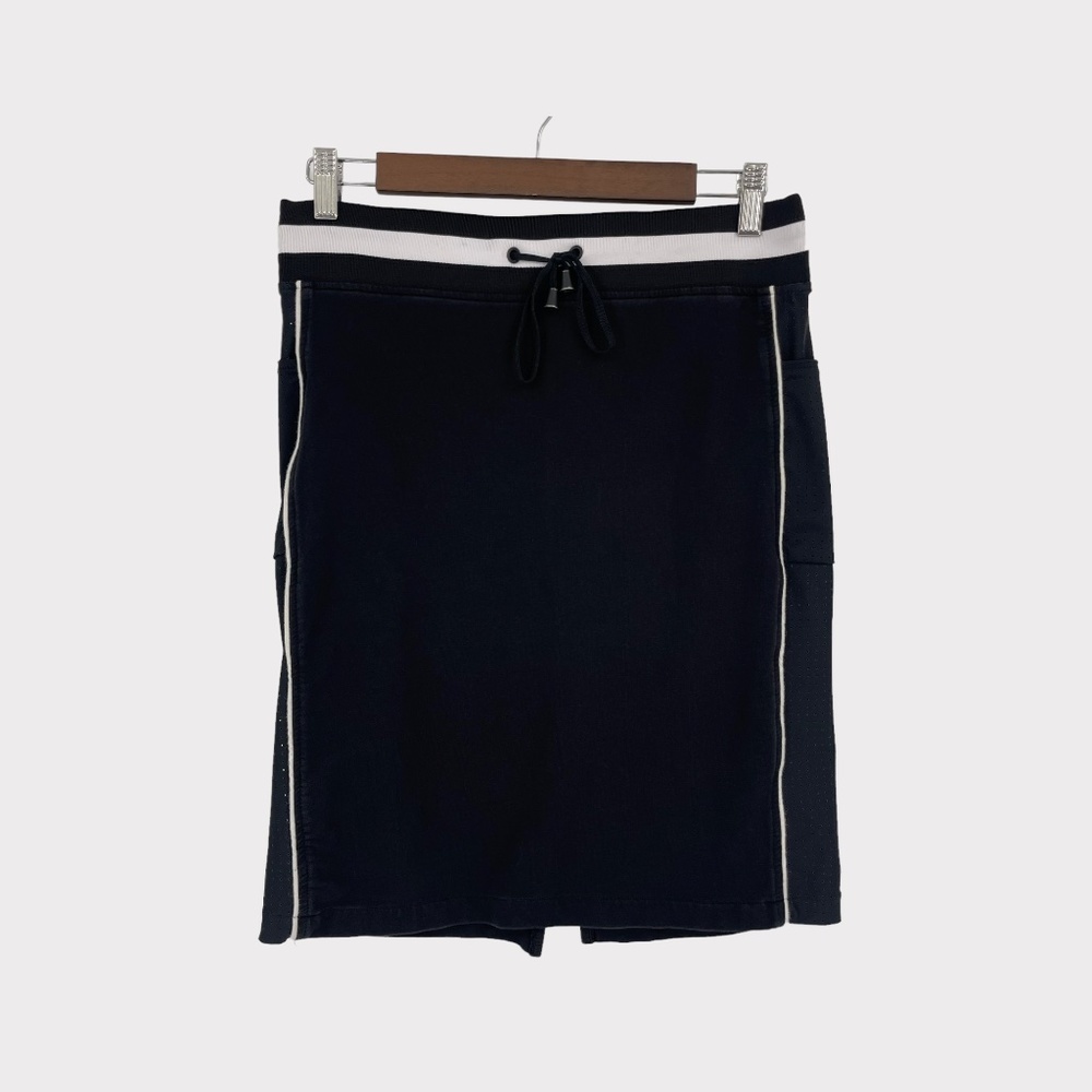 Blanc Noir Black‎ Athletic Side Stripe Skirt